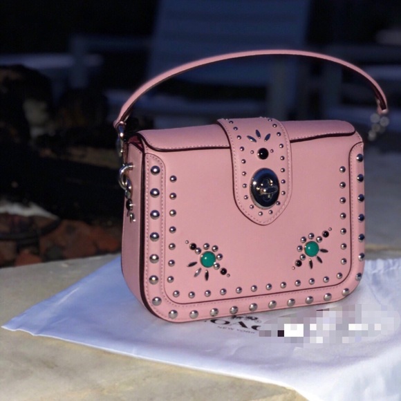 Coach Page Western Rivets Leather Across Body Bag - Picture 4 of 7